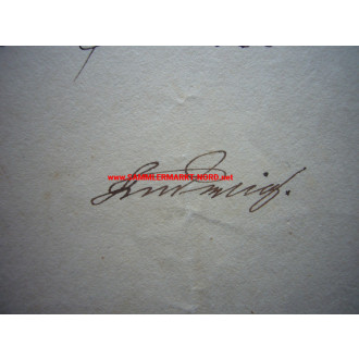 Urkunde 1863 - Großherzog von Hessen LUDWIG III - Autograph