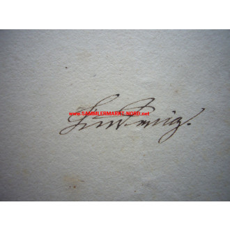 Urkunde 1864 - Großherzog von Hessen LUDWIG III - Autograph