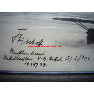 Luftwaffe - Coastal Reconnaissance Squadron (F) 2/106 - Framed Photo - Signed Squadron Captain