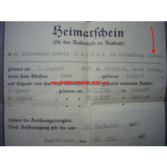 Deutsch - Luxemburger - Dokumente & Ausweise um 1942