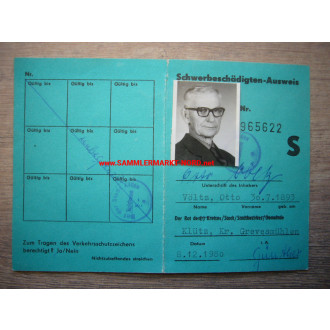 DDR - Schwerbeschädigten-Ausweis