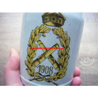 Beer mug - Emperor's Shooting Award 1908 - Westphalian Foot Artillery Regiment No. 7