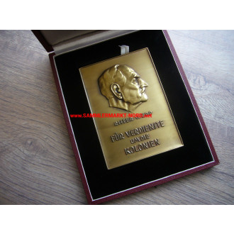 Ritter von Epp Plakette in Gold mit Verleihungsetui - Für Verdienste um die Kolonien