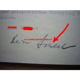 SS-Obergruppenführer & Reichsstudentenführer GUSTAV ADOLF SCHEEL - Autograph