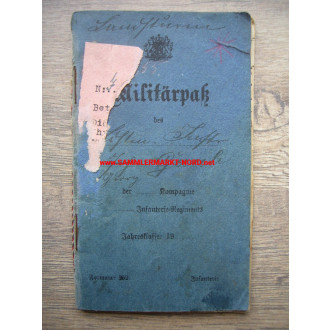Military passport - Bavarian Landwehr Infantry Regiment No. 12
