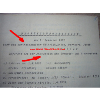 Kriegsmarine Dokument - Konteradmiral KONRAD ZANDER, Konteradmiral WALTHER FABER, usw. - Autographen