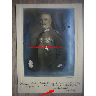 Reichswehr - bayerischer General von Malaise - Geschenkfoto mit Autograph