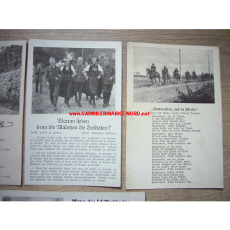 4 x Wehrmacht / Marine - Liederpostkarte