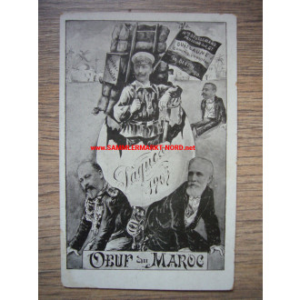 France - Anti German propaganda card - Kaiser Wilhelm
