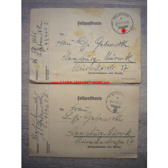 2 x Feldpostkarte 1942 - Küstenschutz Flottille Mazedonien