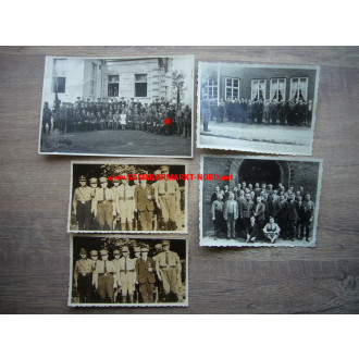 5 x Foto NSDAP Politische Leiter, SA Männer, Marine-SA, NSKOV, usw.