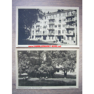 2 x Kriegsmarine postcard Bad Schwalbach - Navy rest home