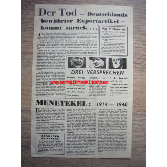 Britisches Flugblatt Nr. 10 (22.7.1941) - Luftpost - Deutsche Massengräber - Warum?