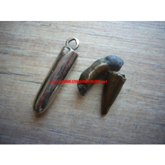 Rifle bullet as chain pendant & cartridge part