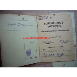 3 x FRG identity cards for displaced persons & refugees 1946/55