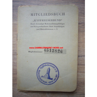 Kyffhäuserbund - Association of Former Members of the Wehrmacht and Participants in the War - Membership Book