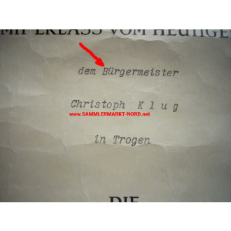 Urkundengruppe des Bürgermeister von Trogen (Bayern), Christoph Klug