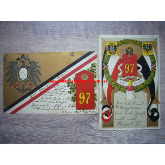 2 x regimental postcard Saarburg (Lorraine) - 1st Upper Rhine Infantry Regiment No. 97