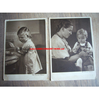 2 x postcard Deutsches Frauenwerk - German Mothers' Service