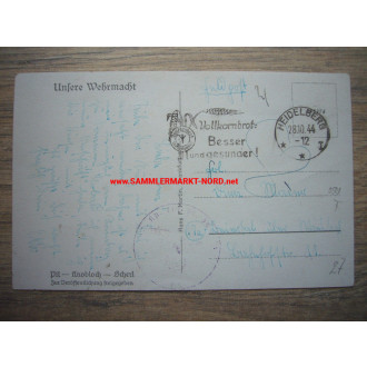 Unsere Wehrmacht - Sturmartillerie auf dem Vormarsch - Postkarte