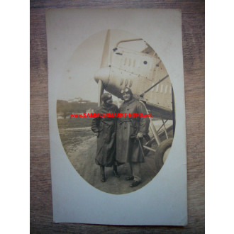 Foto ca. 1925 - Ziviles Flugzeug & Piloten