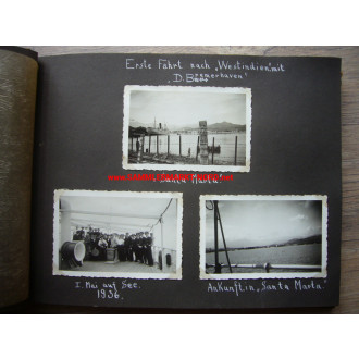 Photo album 1936/37 - Banana steamer "Bremerhaven" & D.S.S. Europa - Ship voyages
