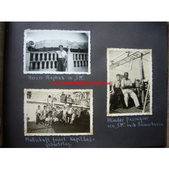 Fotoalbum 1936/37 - Bananendampfer "Bremerhaven" & D.S.S. Europa - Schiffsreisen