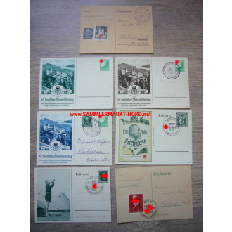 7 x Sonder-Postkarten 3. Reich, teils Sonderstempel