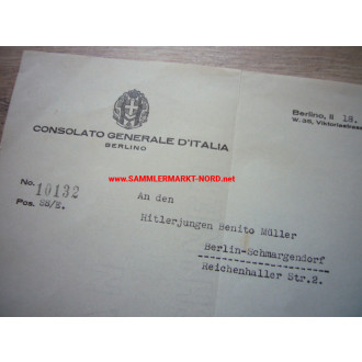 Italien - Italienischer Generalkonsul in Berlin 1937 - Dokument