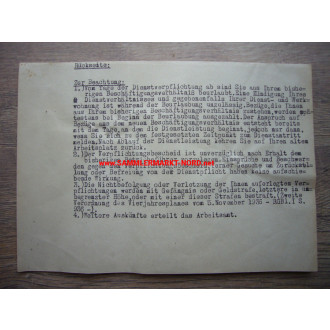 Verpflichtungsbescheid für eine KZ Aufseherin (Frau!) - Salzgitter 1944