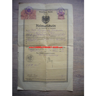 Prussia - Home Certificate 1921 - German Consulate in Apenrade