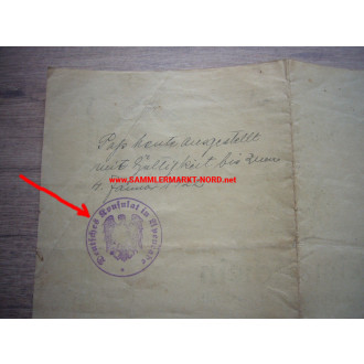 Prussia - Home Certificate 1921 - German Consulate in Apenrade