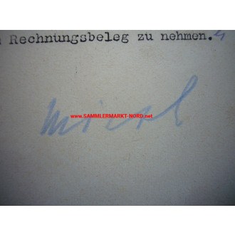 General of the Infantry FRIEDRICH MIETH - Autograph - 112. Infantry Division