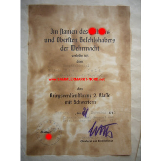 Luftwaffe - Bestallungsurkunde & KVK Urkunde - Generalleutnant LUDWIG WOLFF - Autograph