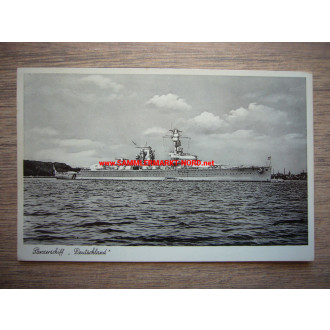 Kriegsmarine - Panzerschiff "Deutschland" - Seitenansicht - Postkarte