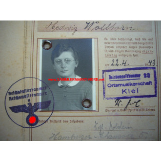 Reich Chamber of Music - Provisional Identity Card - 1941
