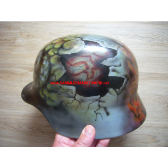 BGS Federal Border Guard Steel Helmet (like Wehrmacht) - Airbrush Motif