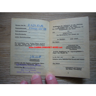 DDR - Ausweis für Gruppenleiter / Helfer in Ferienlagern