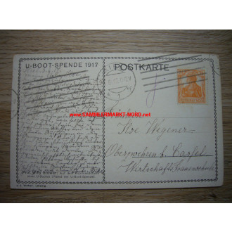 U-Boot-Spende 1917 - Auf dem Kommandoturm - Postkarte