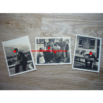 3 x photo Adolf Hitler at Obersalzberg