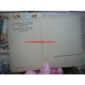 12 x postcard 1948 Munich Bavaria - war damage / bomb damage