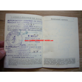 Interzonen-Reisegenehmigung für das besetzte Deutschland 1948