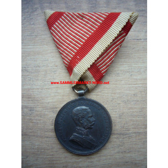 Imperial and Royal Austria - Silver Medal for Bravery 1st Class Emperor Franz Josef