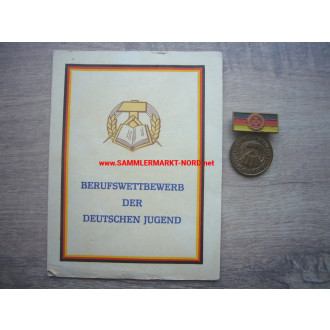 GDR - Vocational Competition of German Youth 1958 - Certificate & Badge