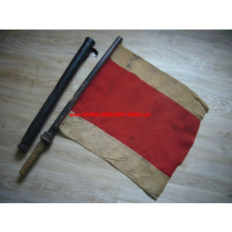 German Empire - Signals Flag with Leather Quiver