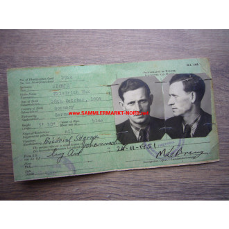 Südafrika 1951 - Personalausweis für einen Deutschen