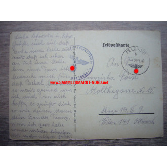 Field postcard - Soldiers - Tannenberg memorial - 1941