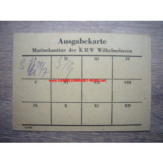 Kriegsmarine Werft Wilhelmshaven - Kantinenausweis
