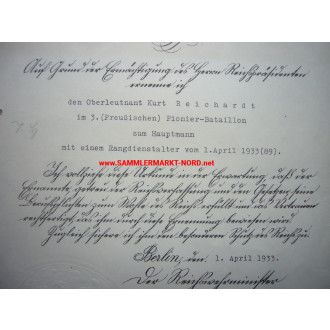 Reichskriegsminister WERNER VON BLOMBERG (Pour le Merite) - Autograph