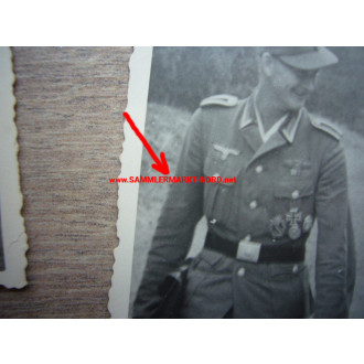 4 x Foto Wehrmacht Unteroffizier mit Nahkampfspange & Panzervernichterabzeichen